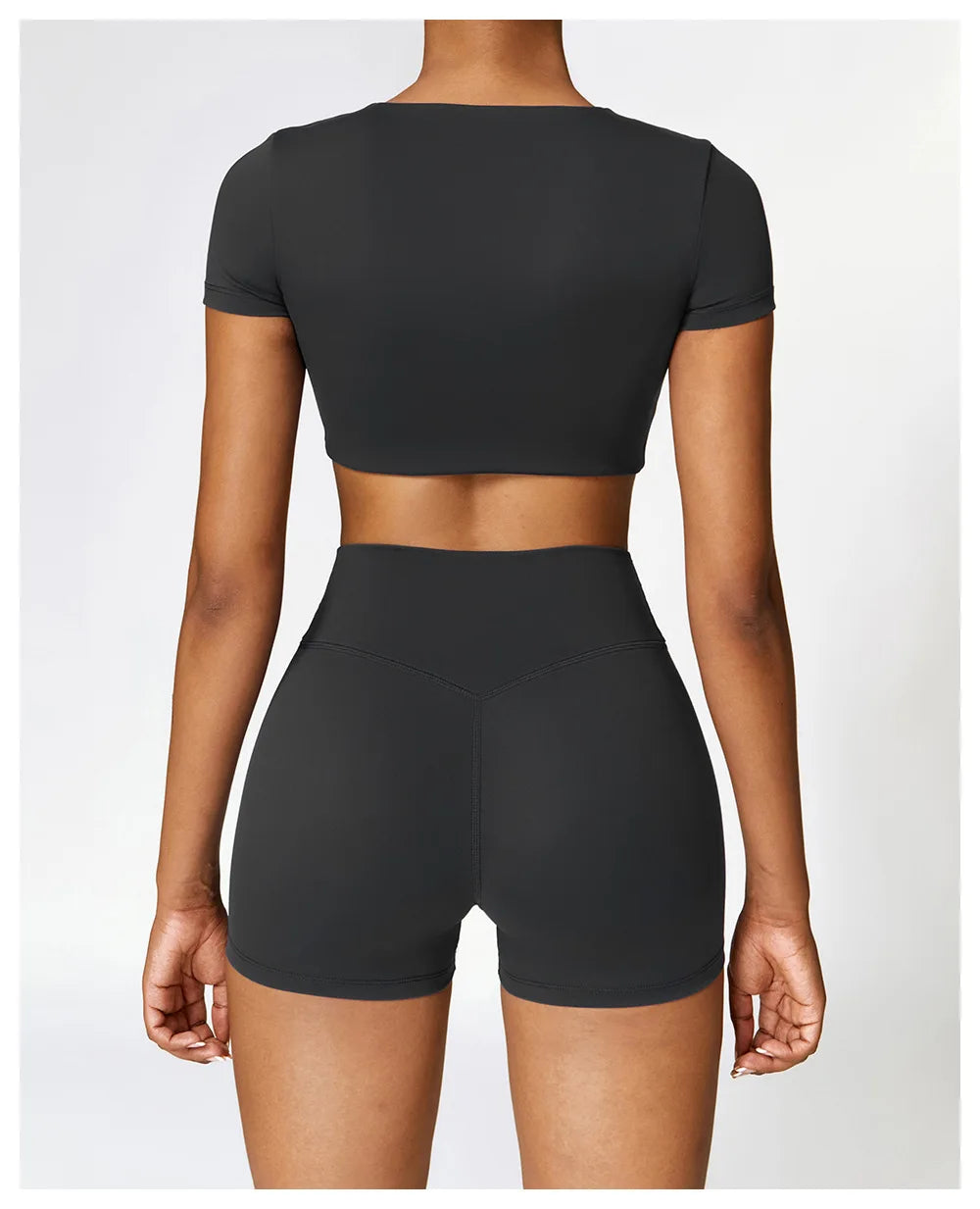 Woman Sports Top Round Neck Yoga Crop Top