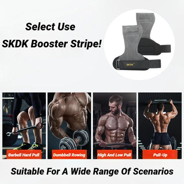 2Pcs Cowhide Gym Gloves Grips