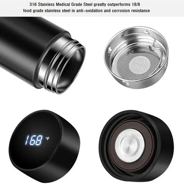 500ml digital thermos bottle smart cup