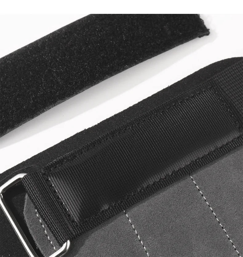 2Pcs Cowhide Gym Gloves Grips