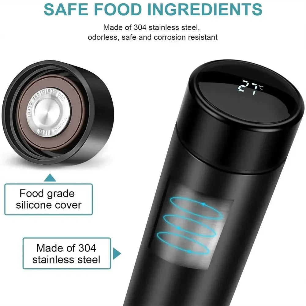 500ml digital thermos bottle smart cup