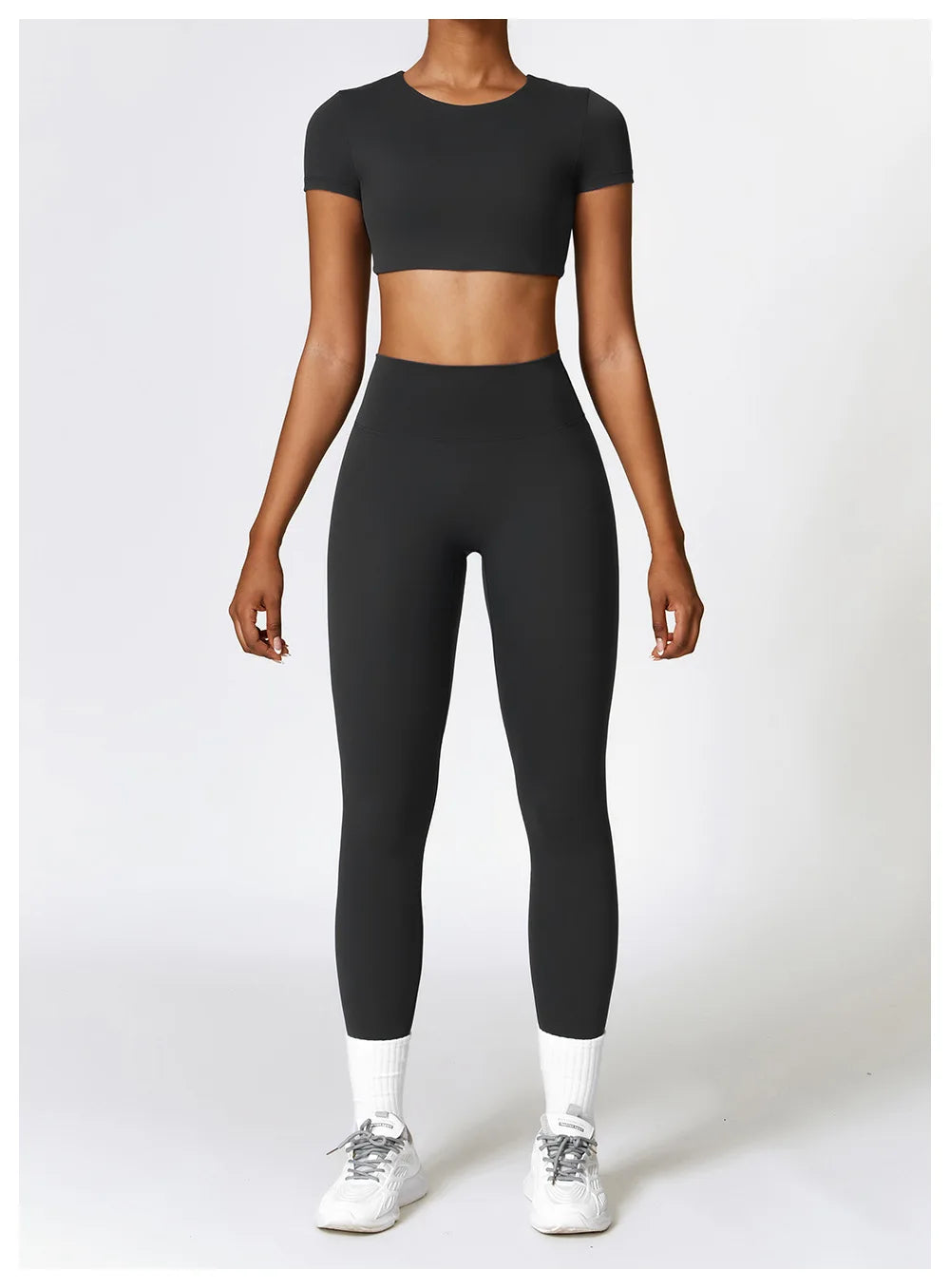 Woman Sports Top Round Neck Yoga Crop Top