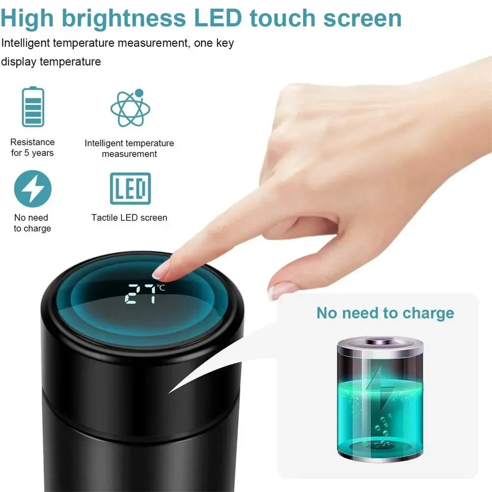 500ml digital thermos bottle smart cup